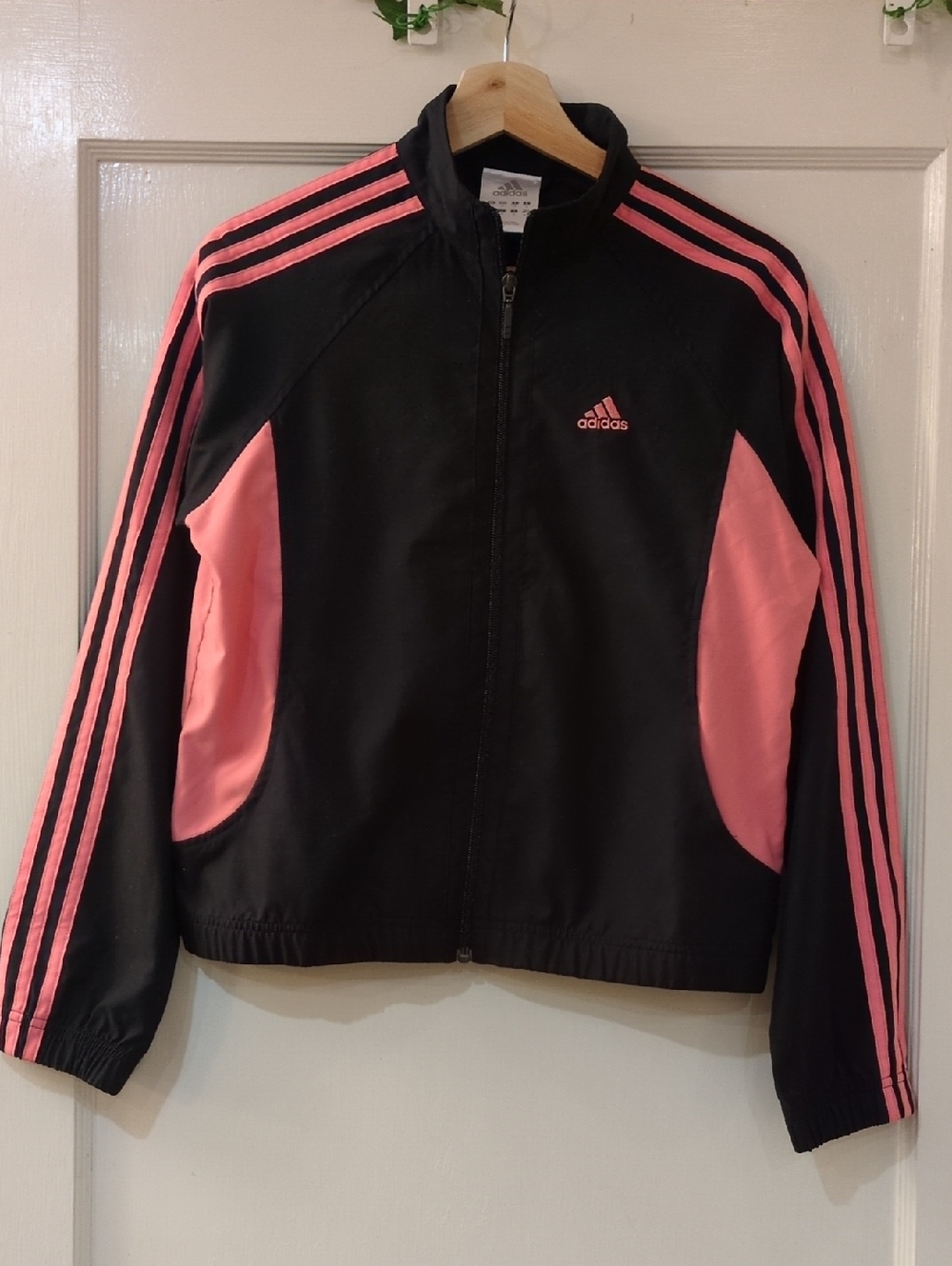 adidas Black & Pink Girls' Track Jacket